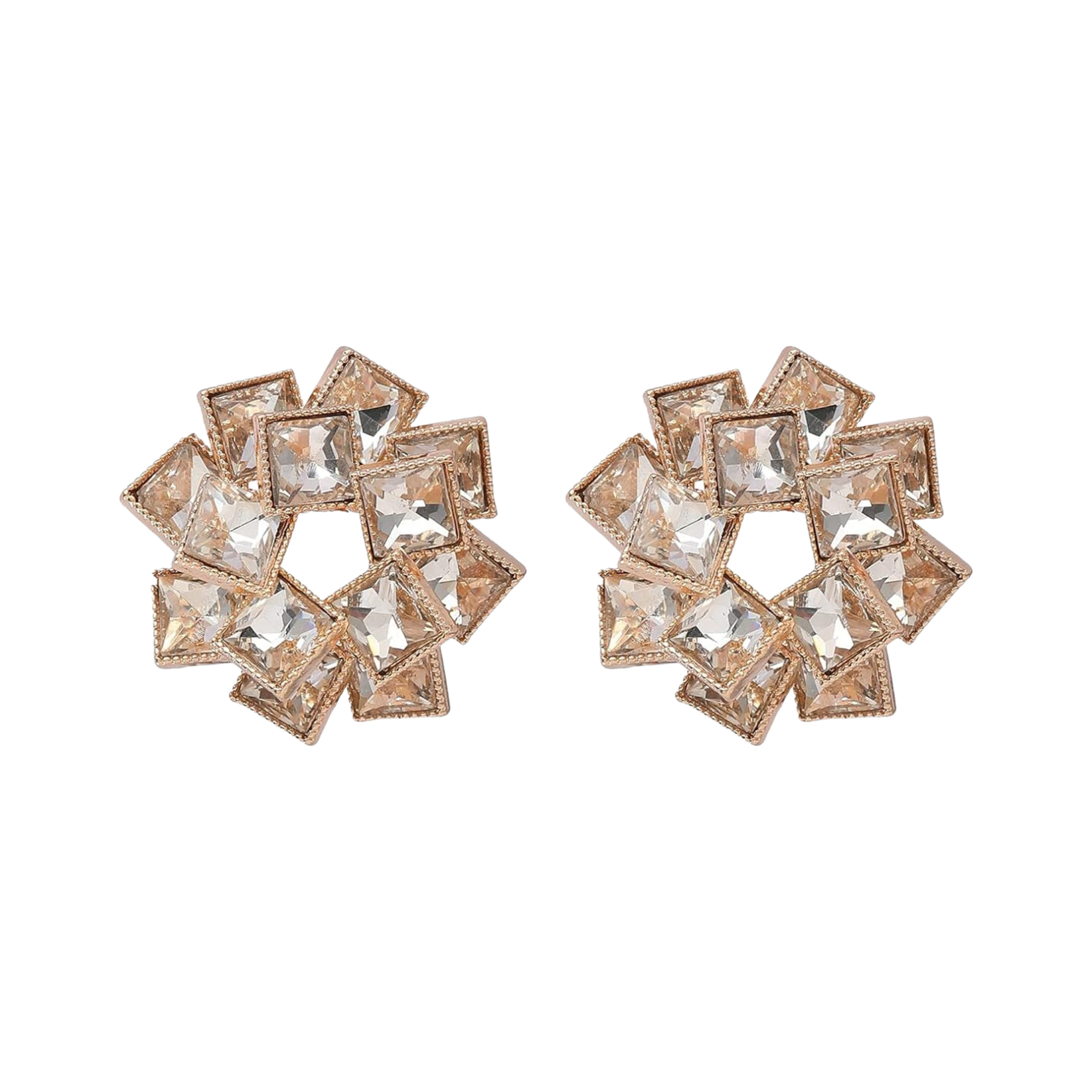 Pre Order:  Geometric Floral Stud Earrings