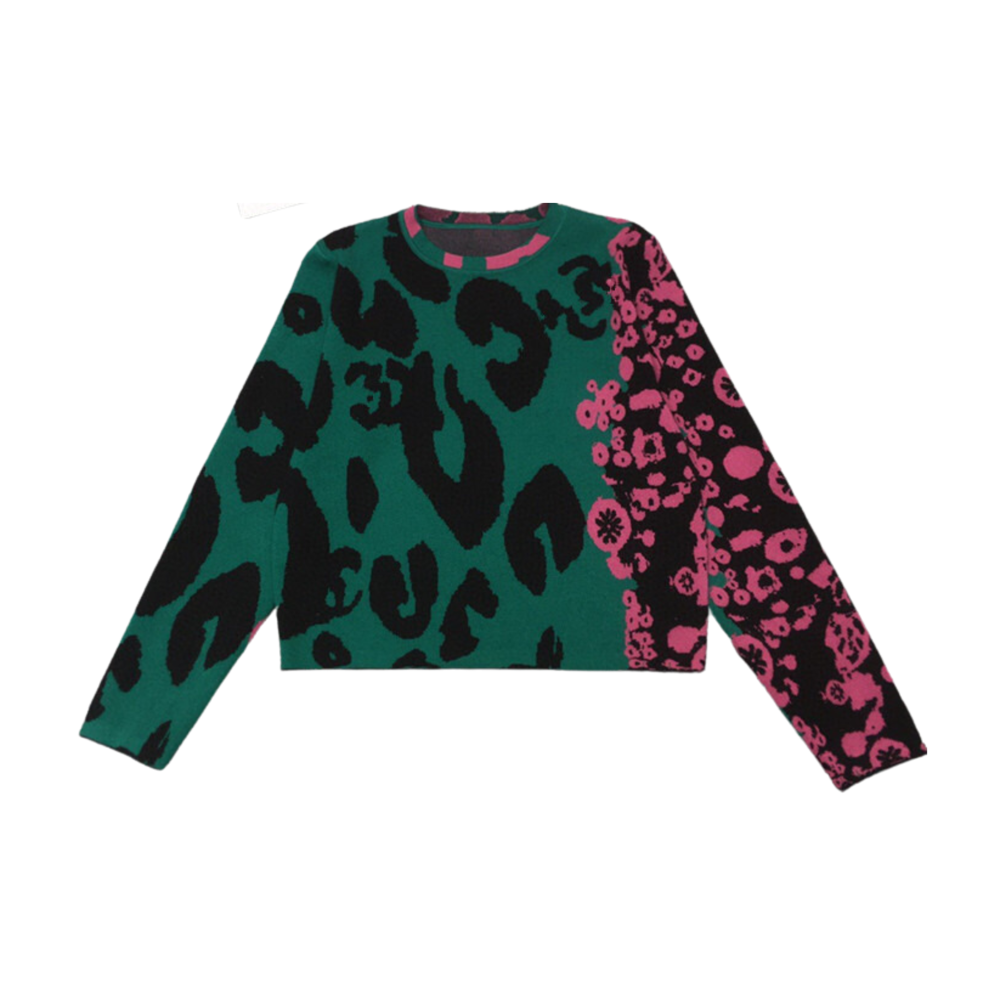 Pre Order:  Leopard Round Neck Knit Sweater