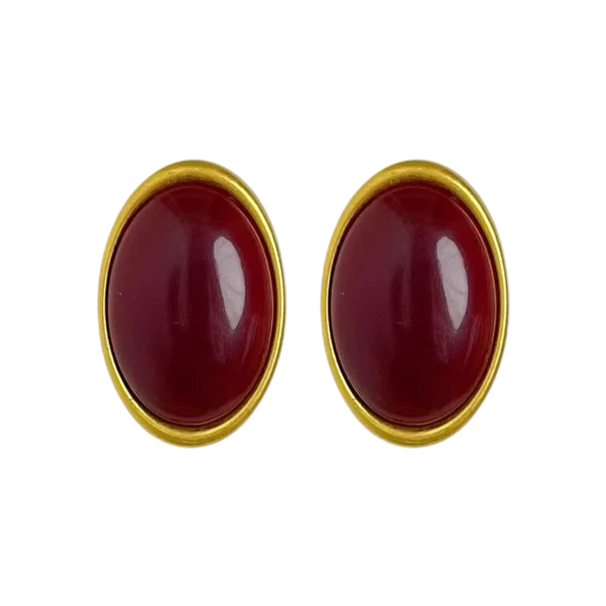 Pre Order:  Framed Oval Resin Large Earrings