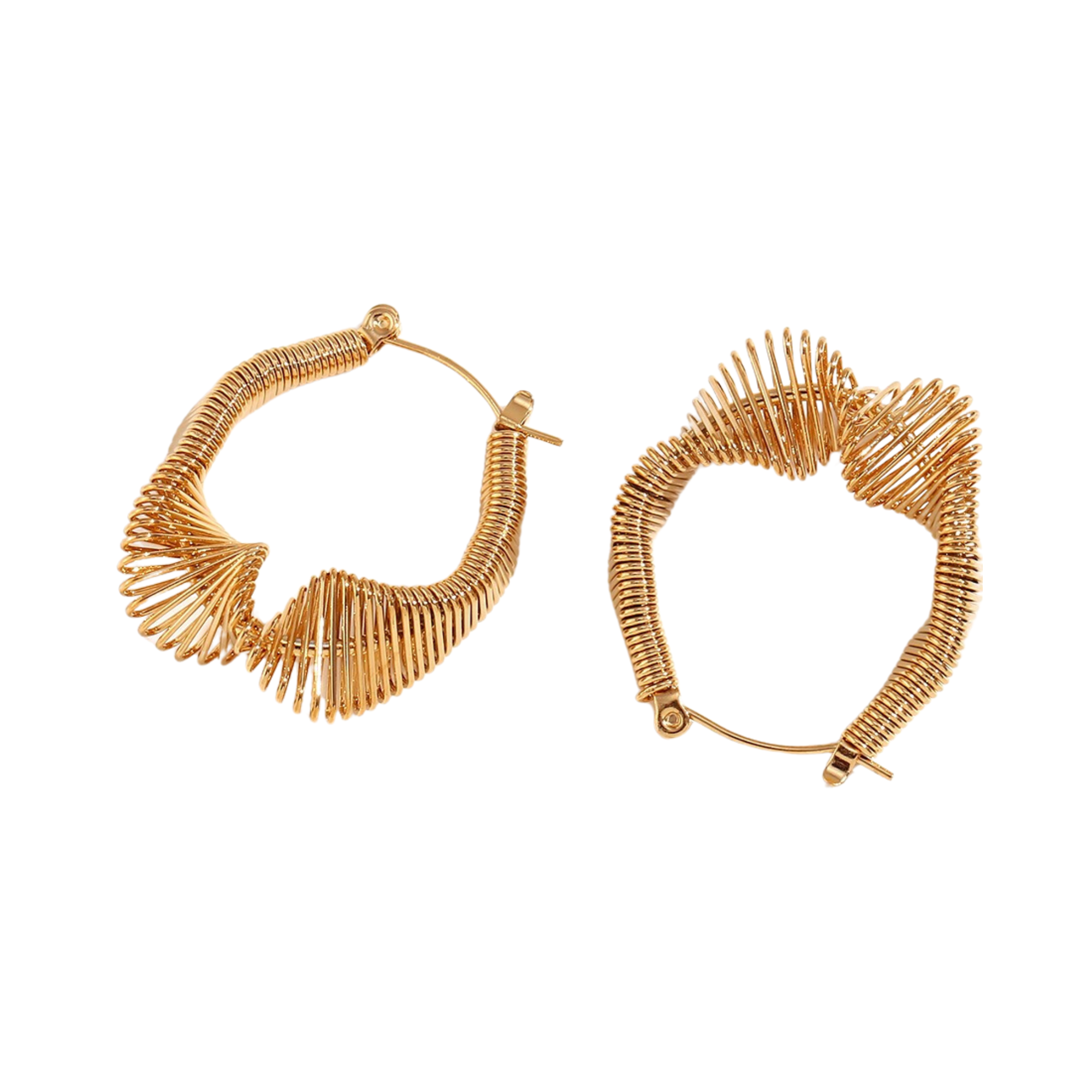 Pre Order:  Twisted Coil Hoop Plated Earrings