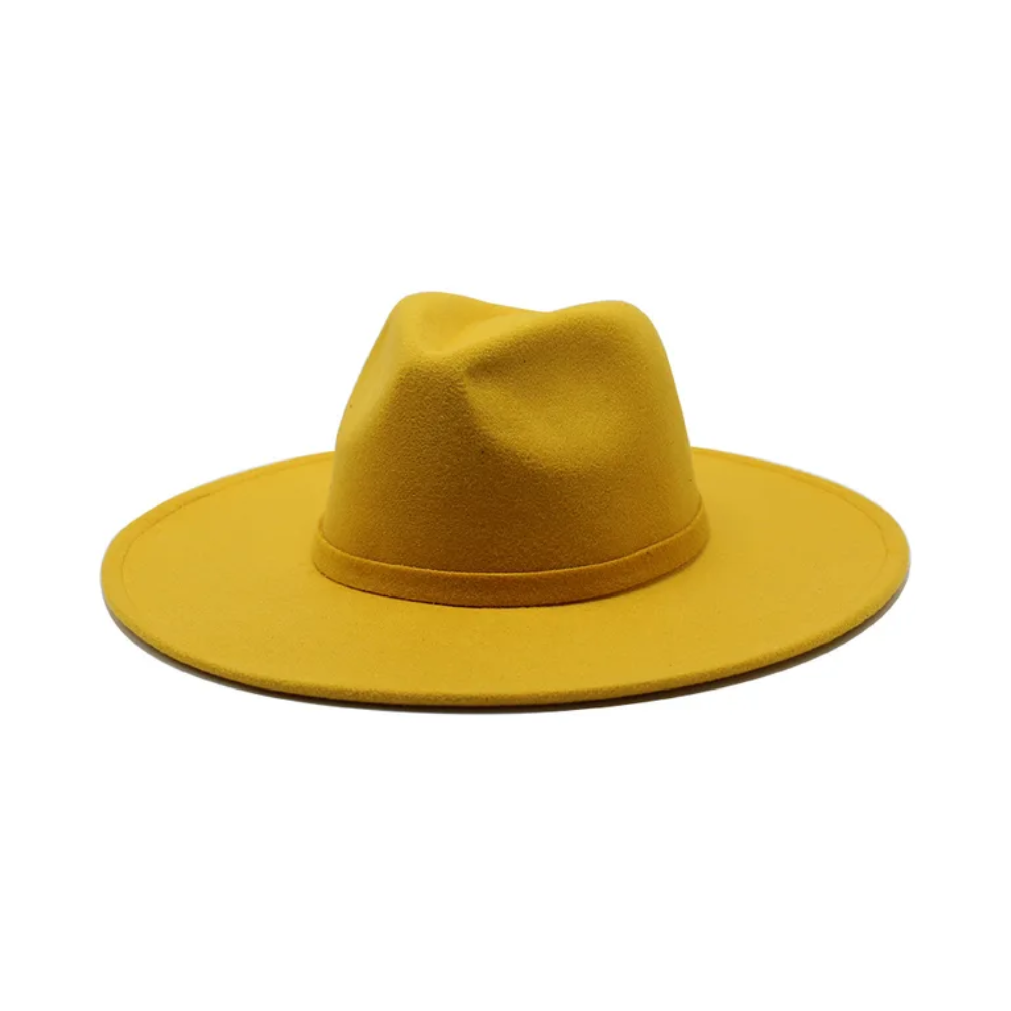 Wide Brim Felt Fedora Hat