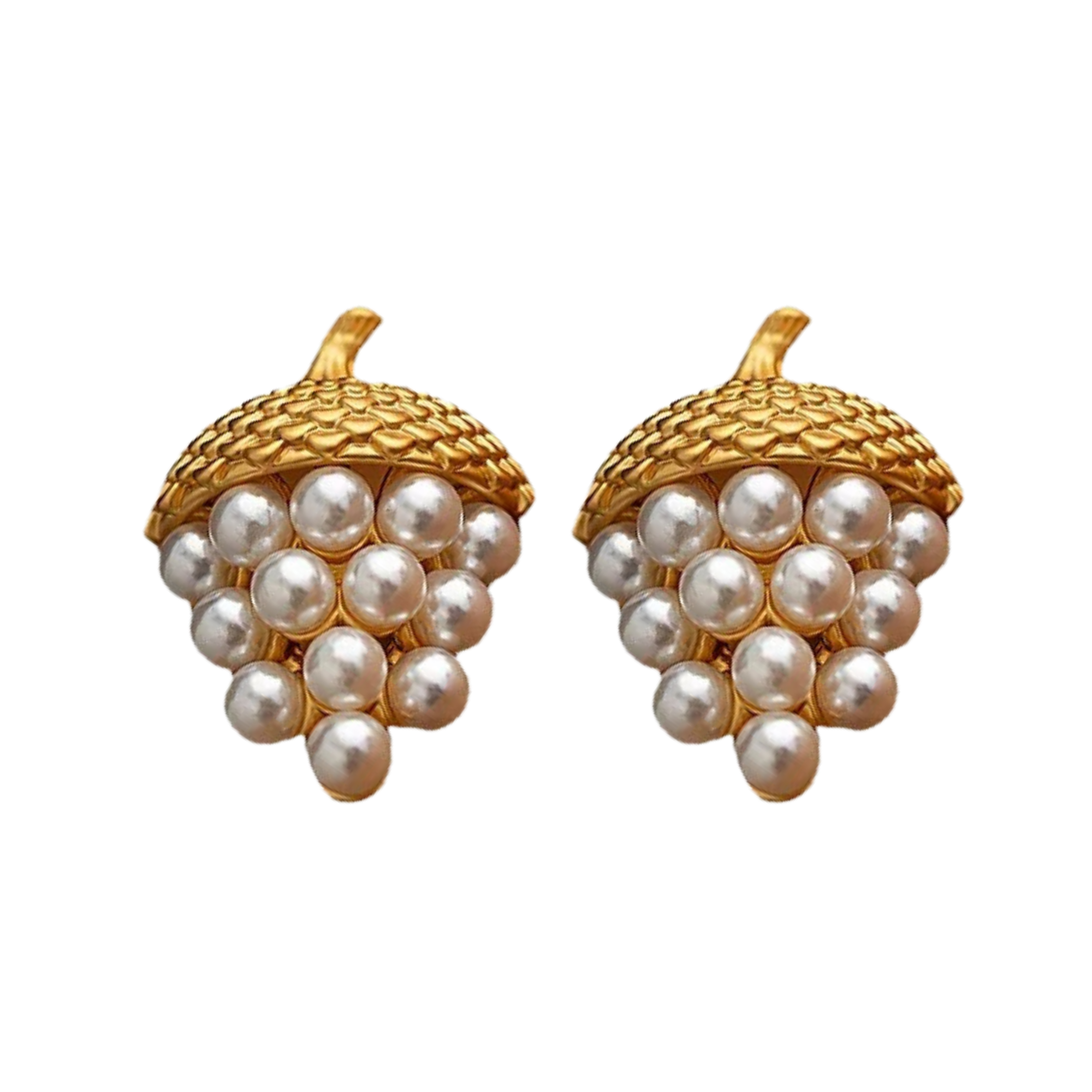 Pre Order:  Pine Nuts Faux Pearl Earring