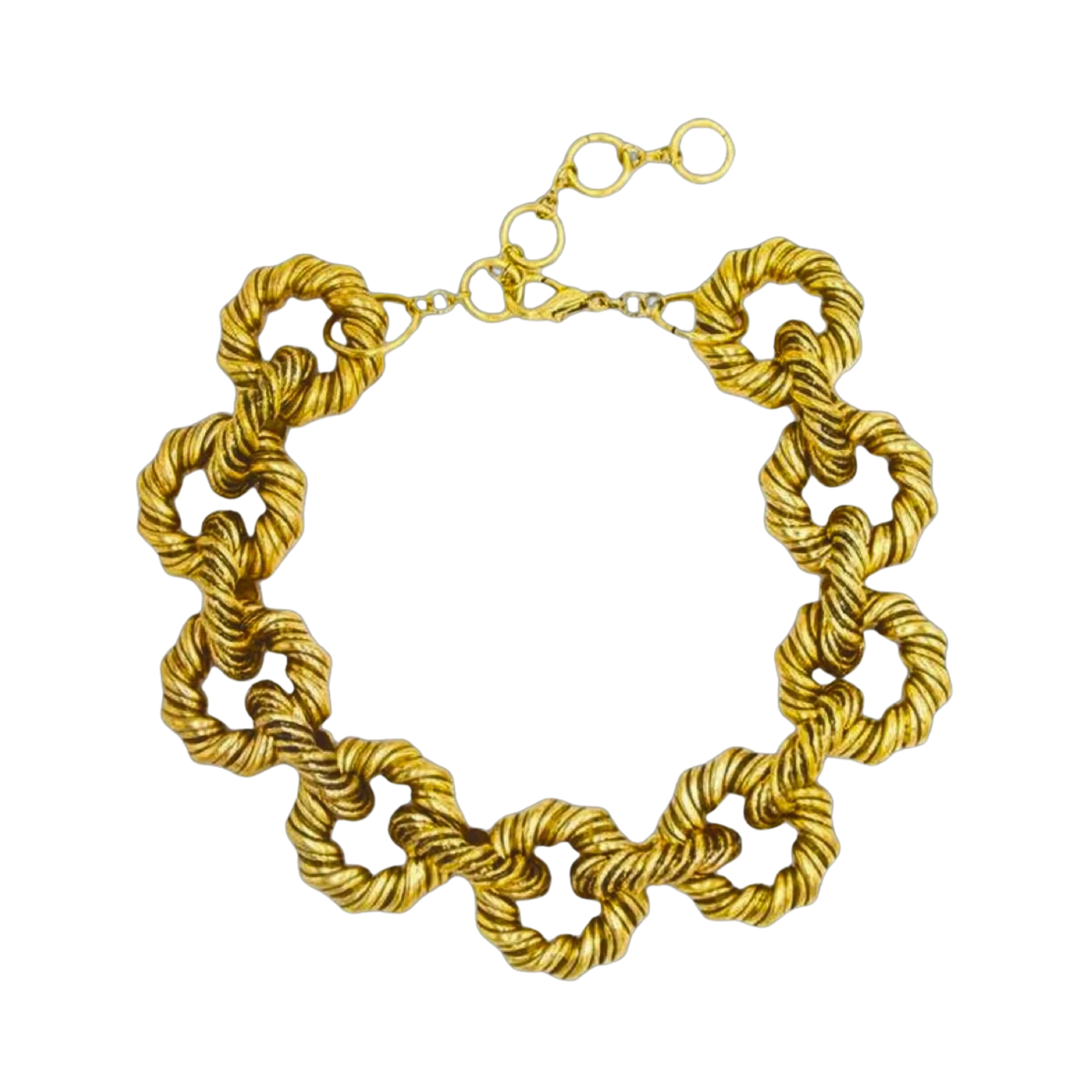 Pre Order:  Twisted Loops Chain Electroplated Necklace