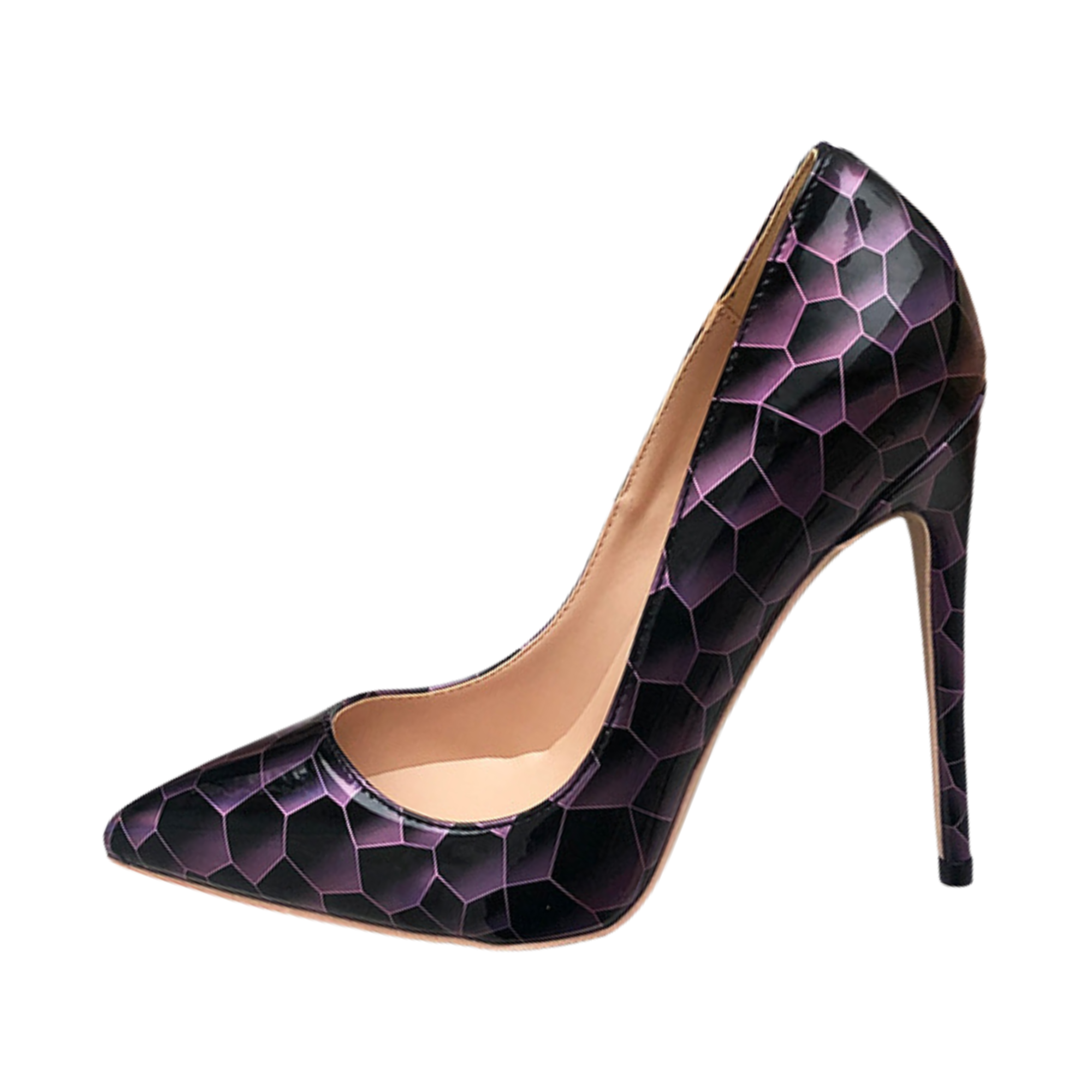 Pre Order:  Stone Pattern Patent Leather Stilettos