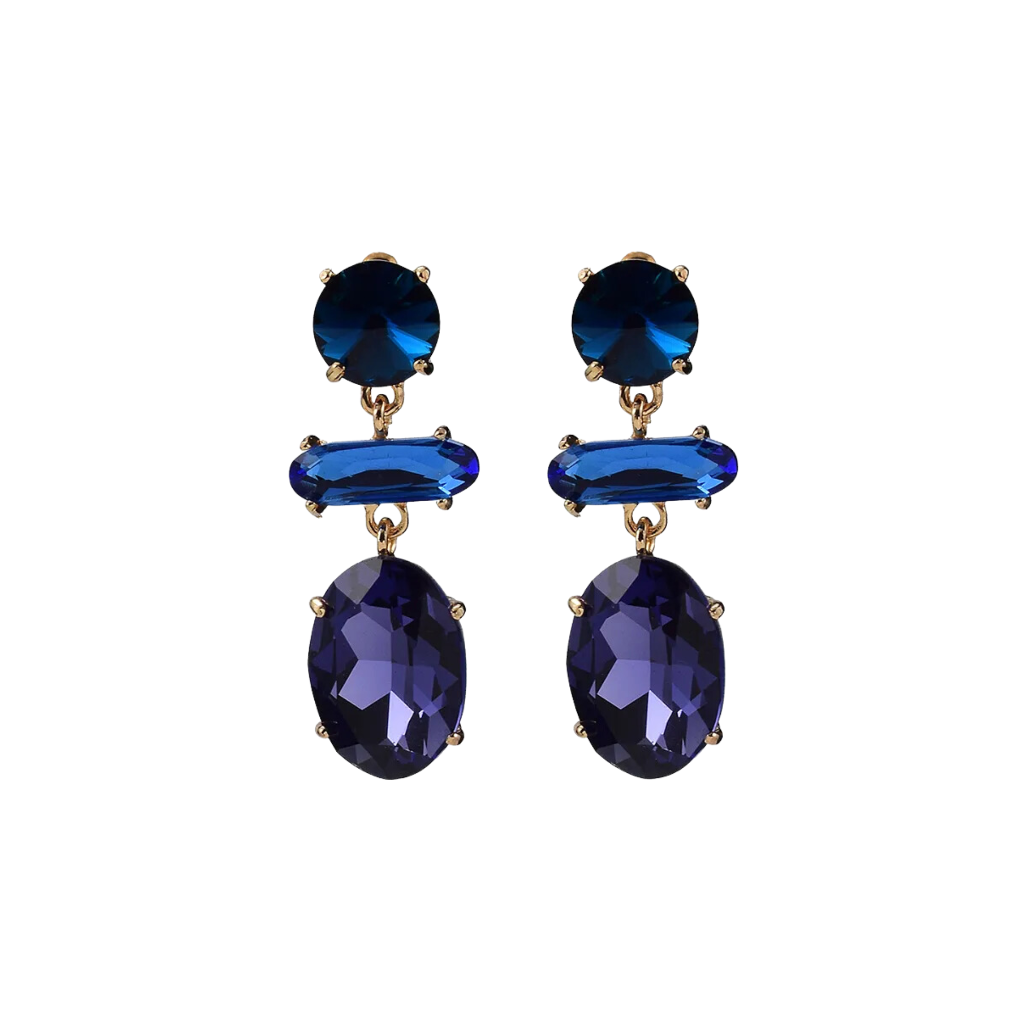 Pre Order:  Colored Gemstones Dangle Earrings