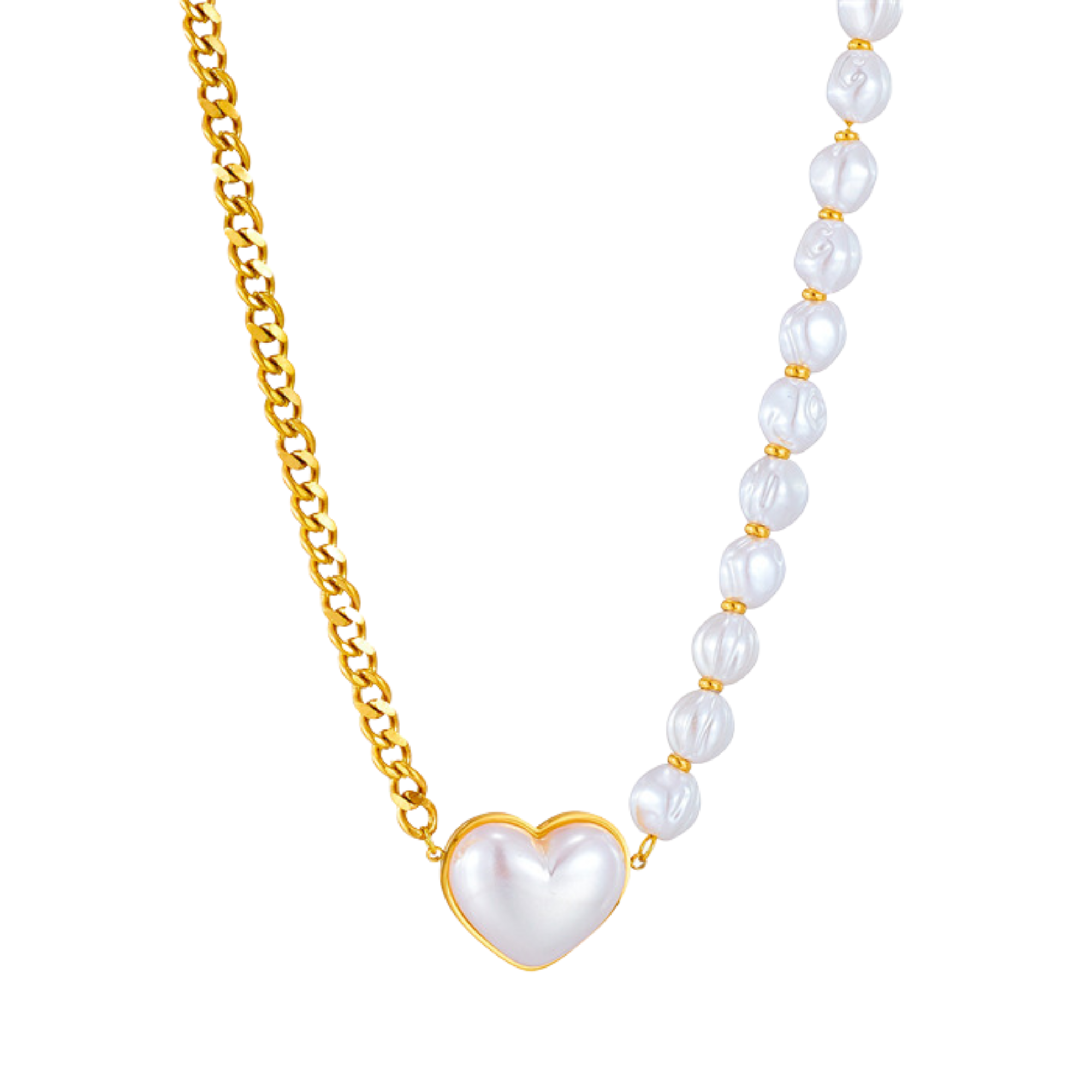 Pre Order:  White Heart Bead Chain Necklace