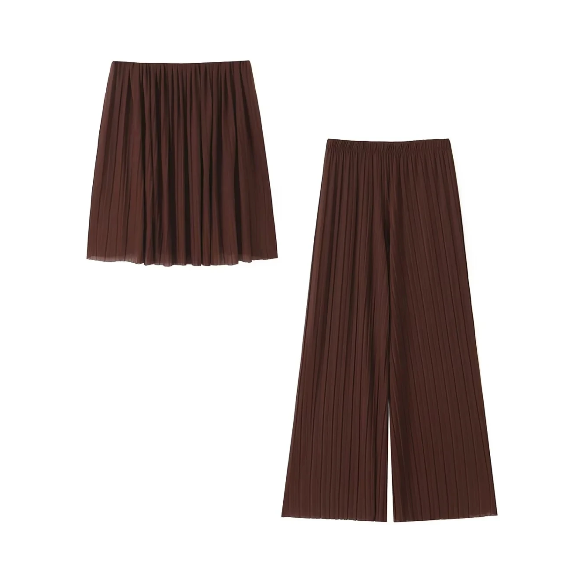 Pre Order:  Tube Top+Pants Pleated Set