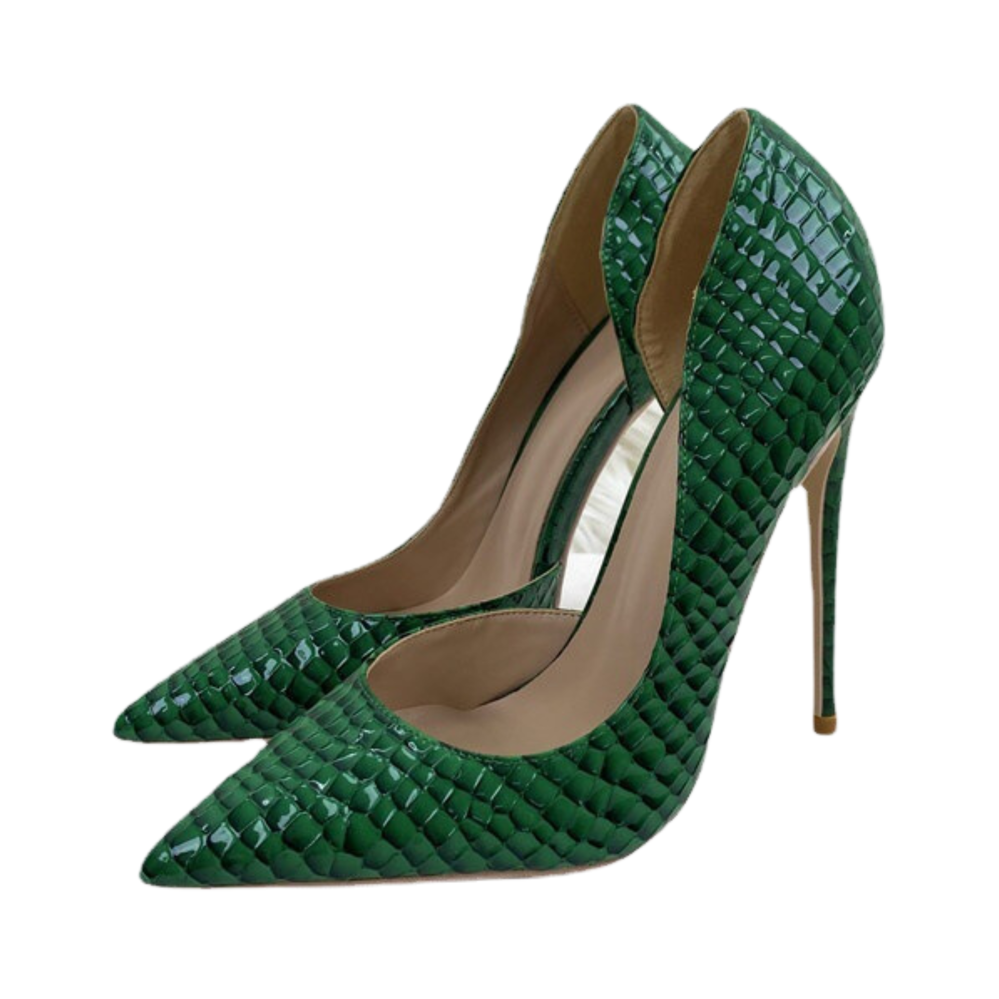 Pre Order:  Snakeskin Texture High Heels Pumps