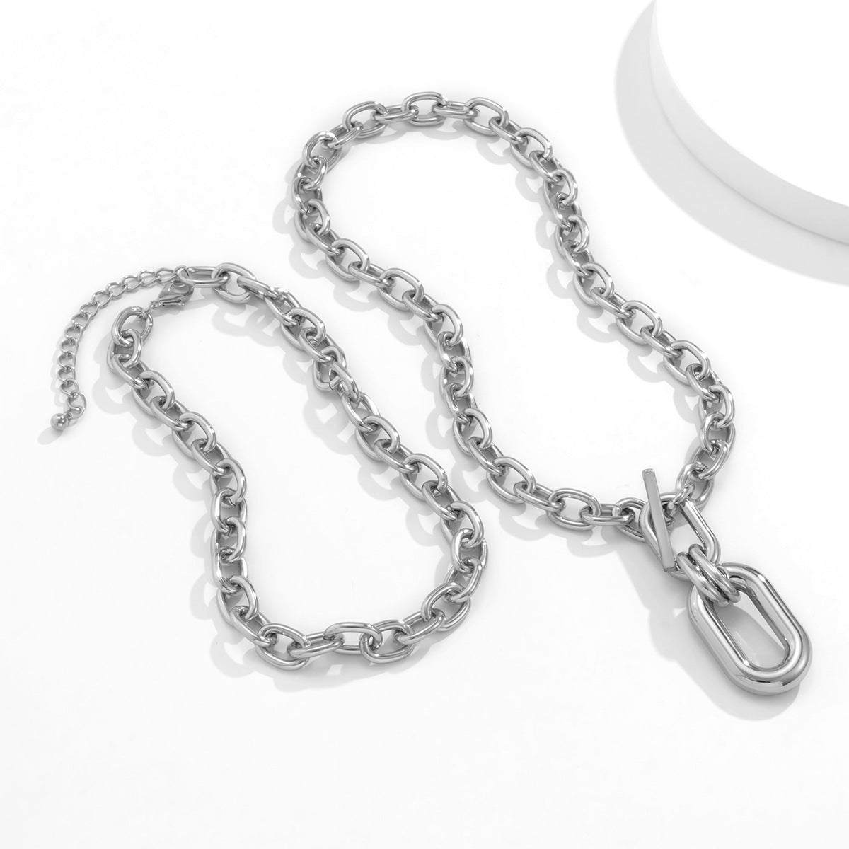 Pre Order:  Double Chains Toggle Bar Necklace