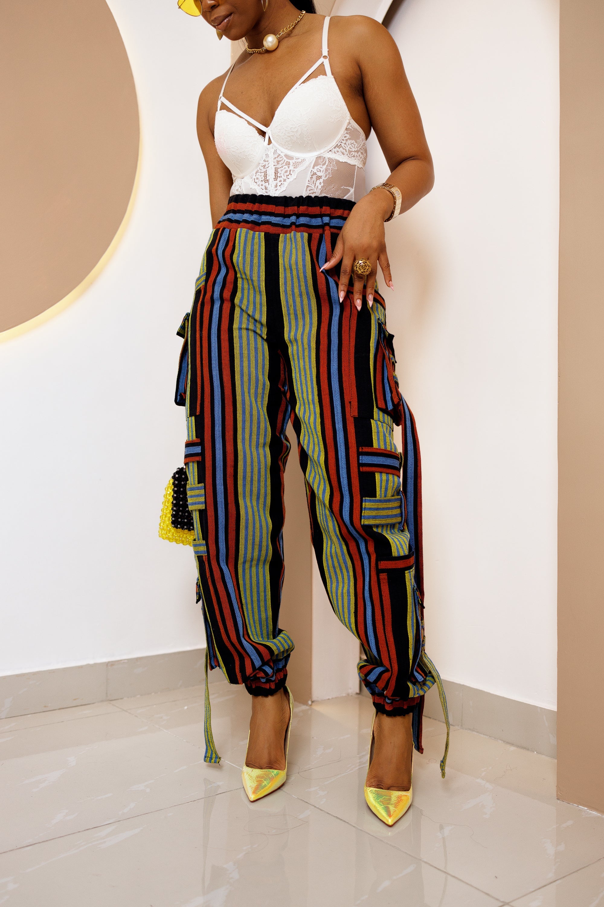 Pre Order:  Onyenanke Aso Oke Cargo Pant