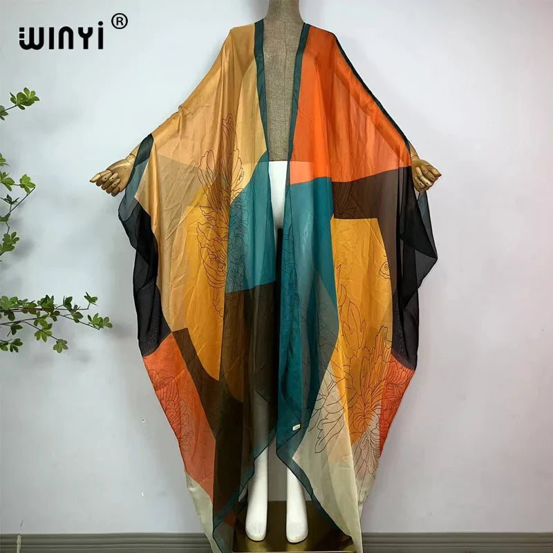 Pre Order: Comfy Vibrant Cover Up Kimono Cardigan - WINI