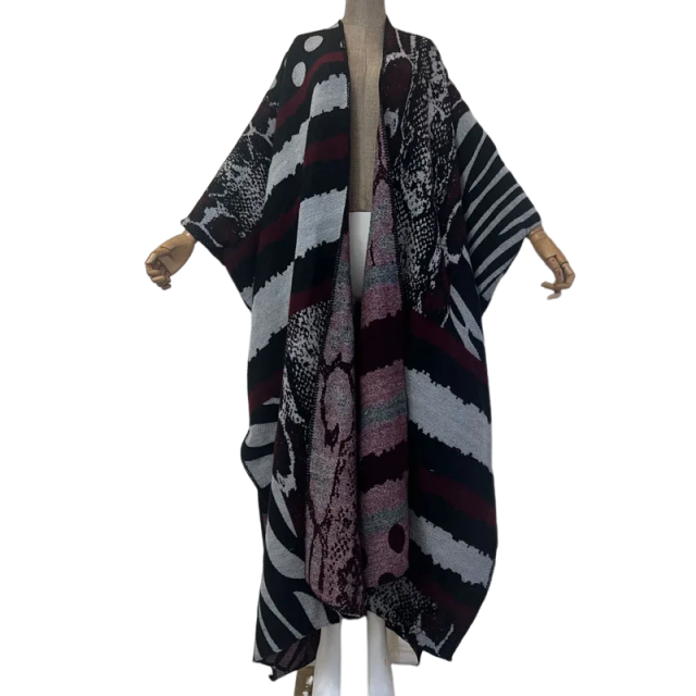 Pre Order: Cozy Retro Print Maxi Cardigan - WINI