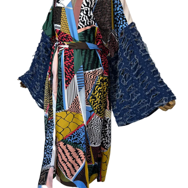 Pre Order: Chic Abstract Kimono Cardigan - WINI