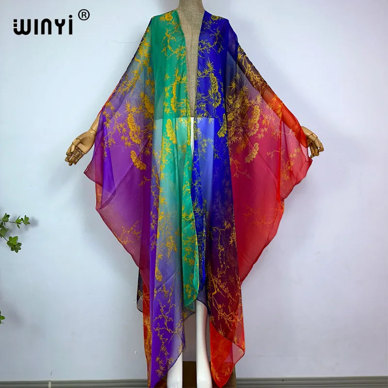 Pre Order: Comfy Vibrant Cover Up Kimono Cardigan - WINI