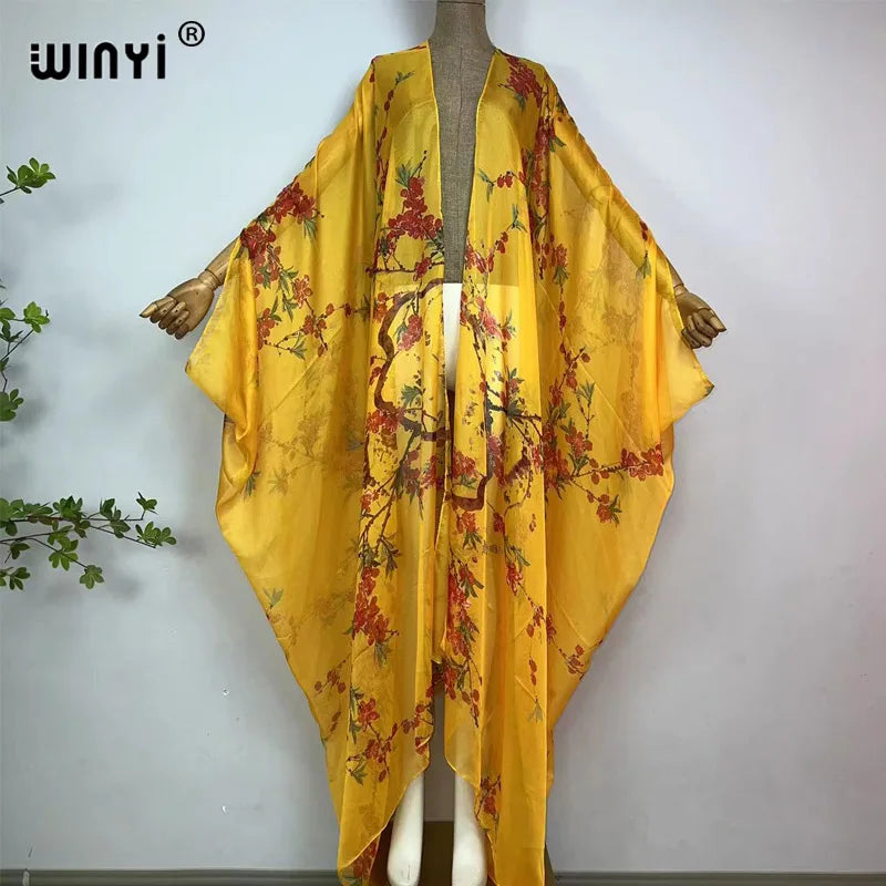 Pre Order: Comfy Vibrant Cover Up Kimono Cardigan - WINI