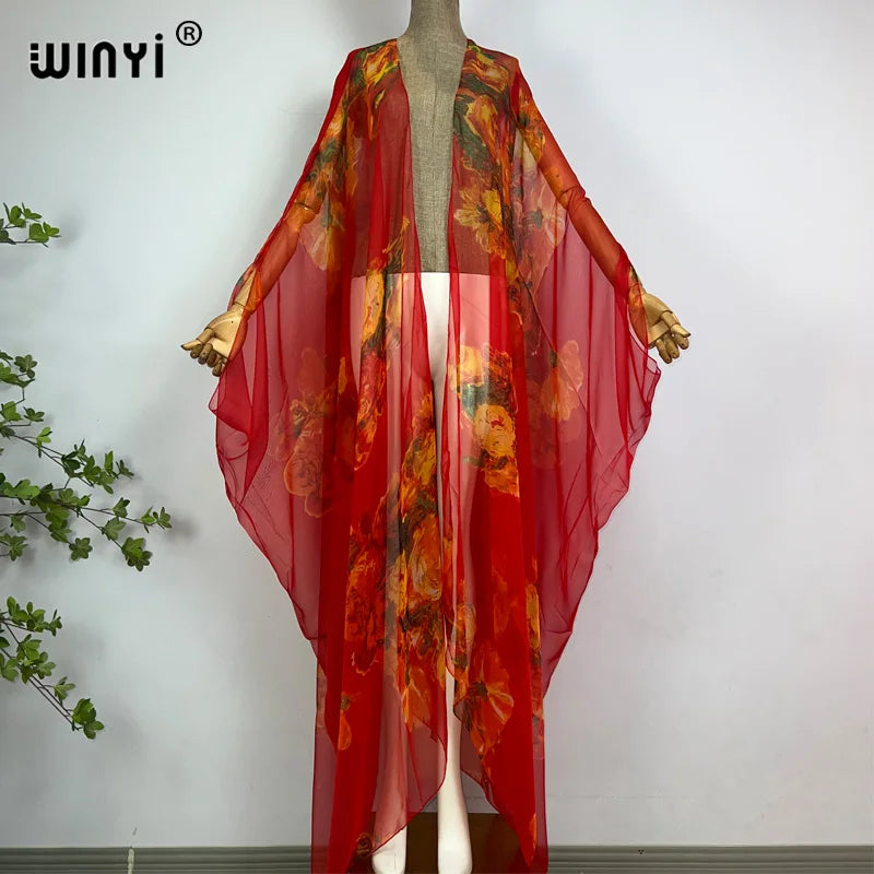 Pre Order: Comfy Vibrant Cover Up Kimono Cardigan - WINI