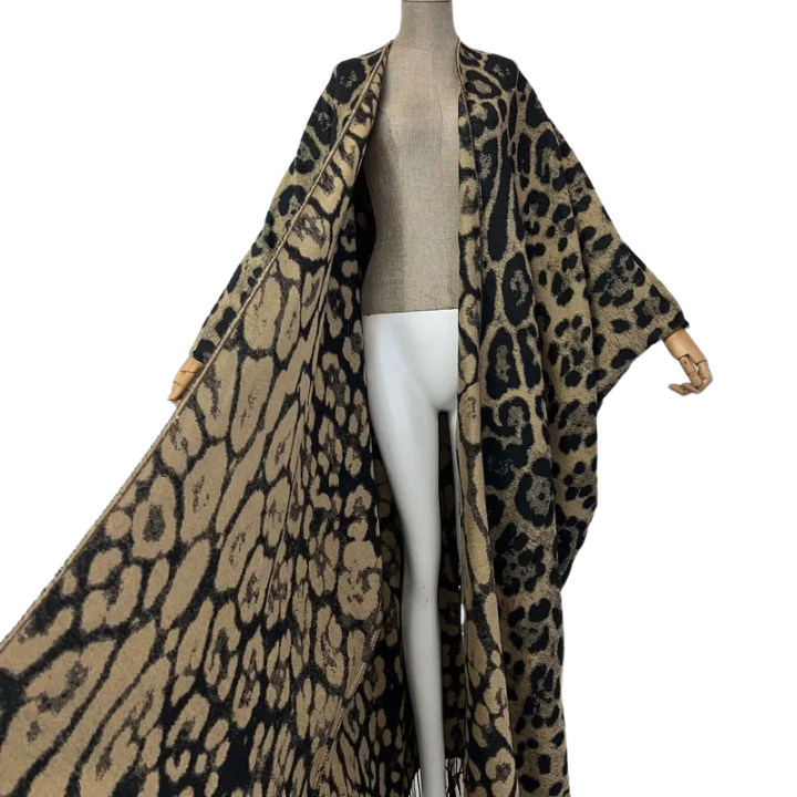 Pre Order:  Chic Leopard Maxi Cardigan  - WINI