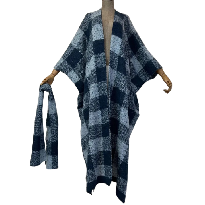 Pre Order:  Minimalist plaid Maxi Cardigan - WINI