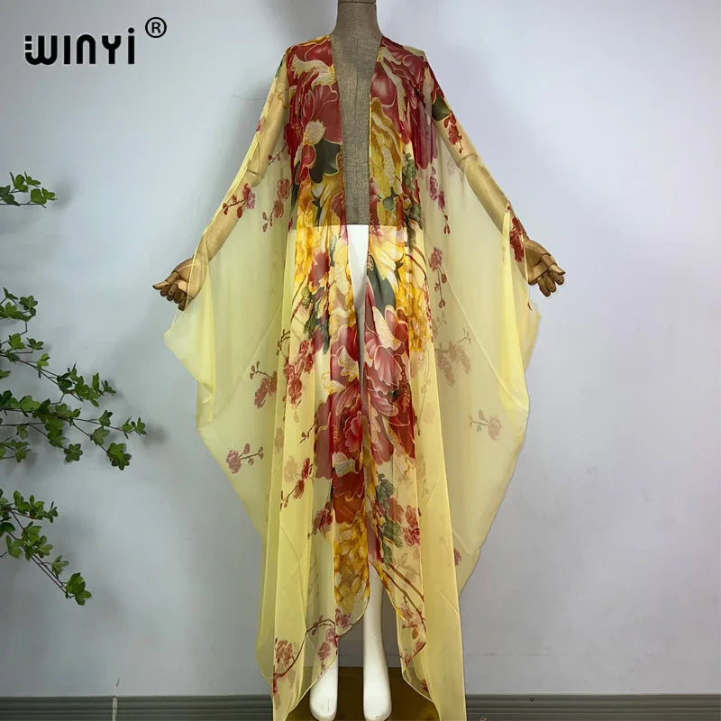 Pre Order: Comfy Vibrant Cover Up Kimono Cardigan - WINI