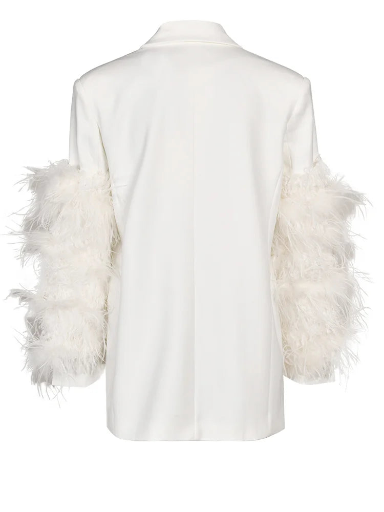 Pre Order:  Feathered Sleeves Loose Blazer