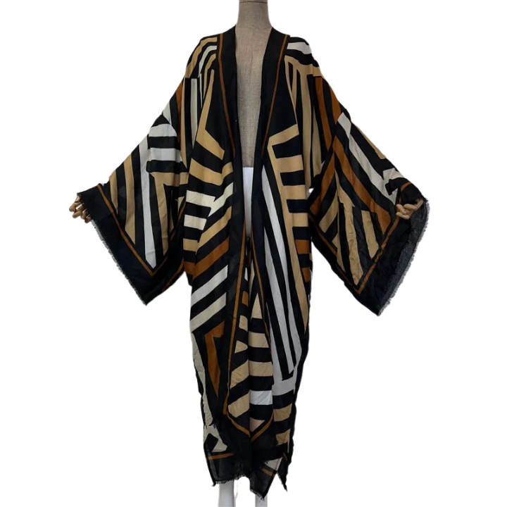 Pre Order: Chic Geometric Kimono Cardigan - WINI