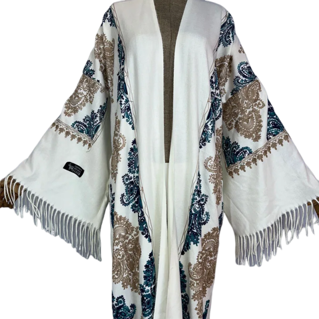 Pre Order:  Warm & Stylish Tassel Kimono Cardigan  - WINI