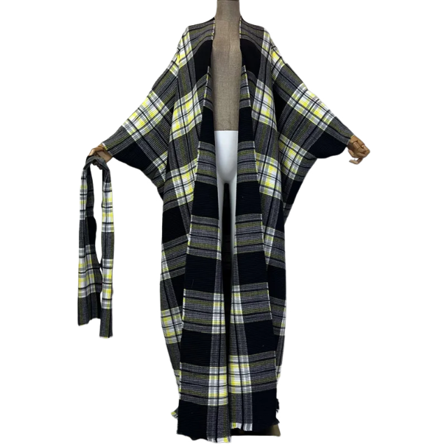 Pre Order: Cozy Plaid Kimono Cardigan - WINI