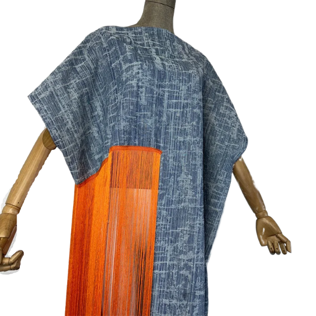 Pre Order: Denim with Tassel Kaftan Dress - WINI