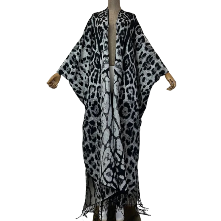 Pre Order:  Chic Leopard Maxi Cardigan  - WINI