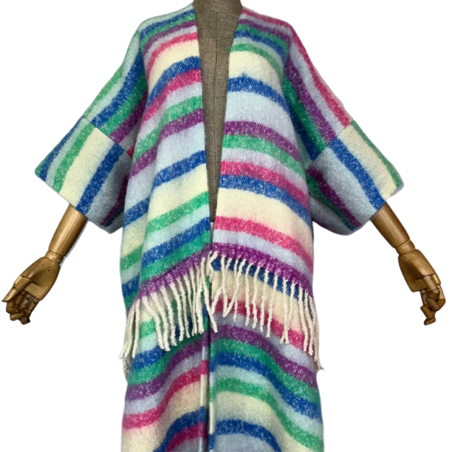 Pre Order: Cozy Striped Tassel Cardigan - WINI