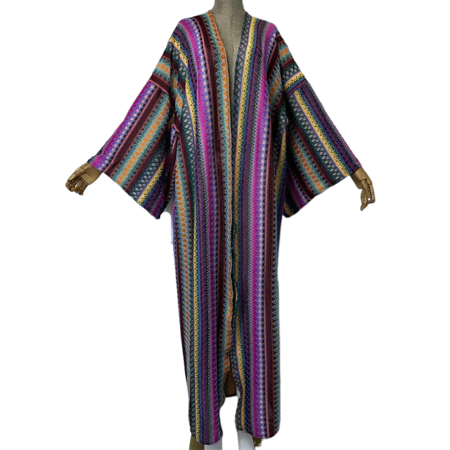 Pre Order: Warm  Ethnic Style Kimono Cardigan - WINI