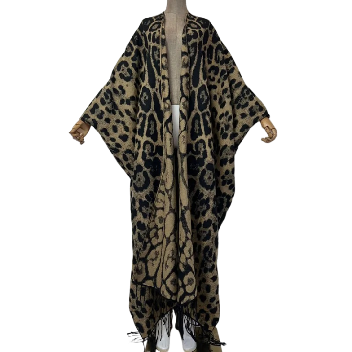 Pre Order:  Chic Leopard Maxi Cardigan  - WINI