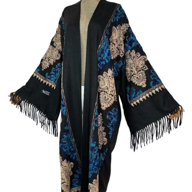 Pre Order:  Warm & Stylish Tassel Kimono Cardigan  - WINI