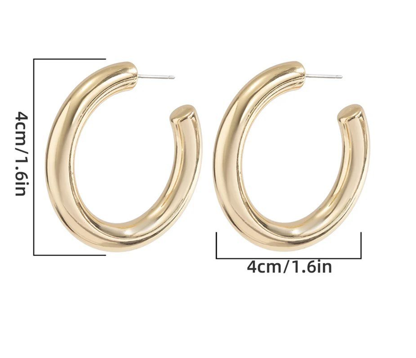 Pre Order:  Big Circle Hoop Earrings