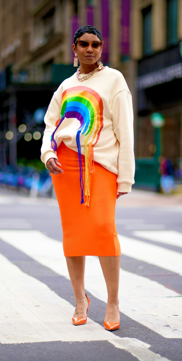 Candy Color Bandage Pencil Skirt