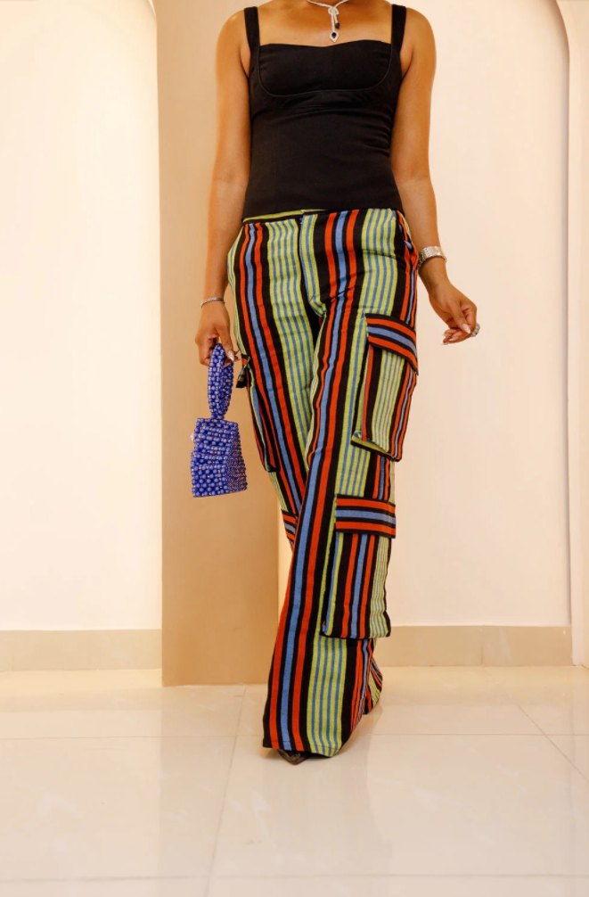 Pre Order:  Njepu Aso Oke Cargo Pant