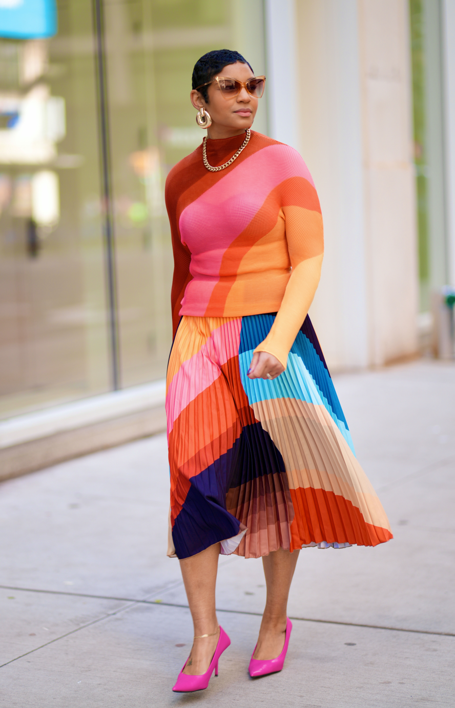 Pleated Chiffon Skirt and Top Bundle