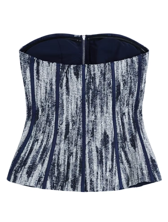 Pre Order:  Denim Corset Tube Top