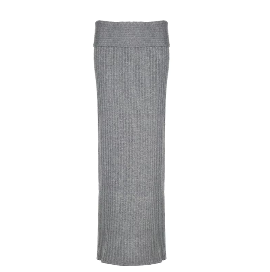 Pre Order: Ribbed Wool Maxi Skirt