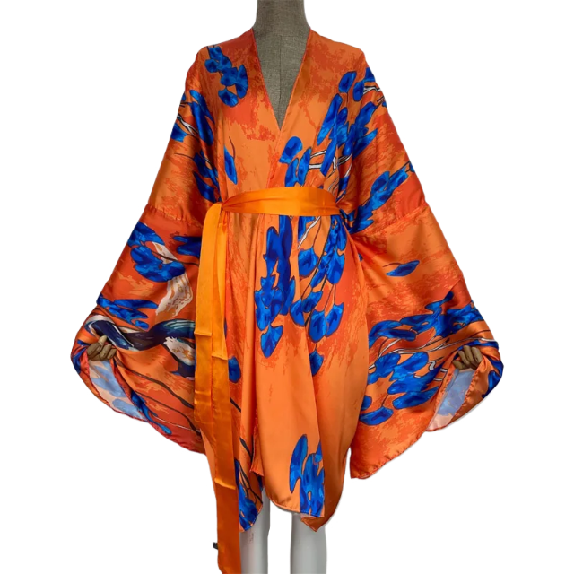 Pre Order: Vibrant Midi Silk Cardigan - WINI