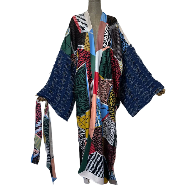 Pre Order: Chic Abstract Kimono Cardigan - WINI