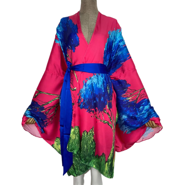 Pre Order: Vibrant Midi Silk Cardigan - WINI