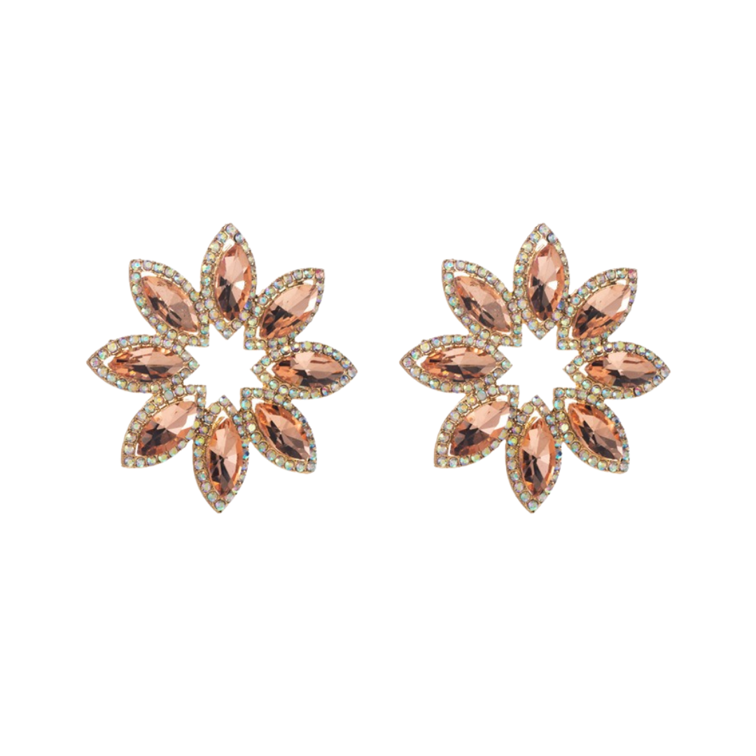 Pre Order:  High-End Diamond Flower Earrings