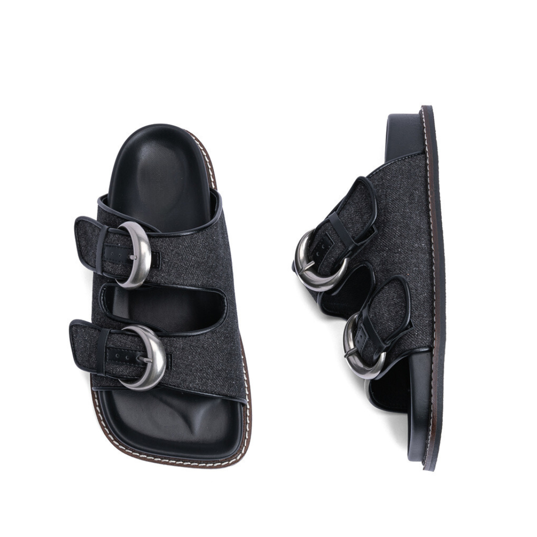 Pre Order:  Casual Denim One-Line Beach Sandals