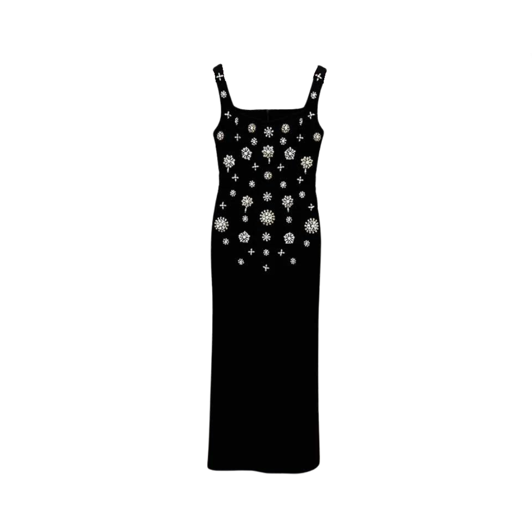 Pre Order:  Beaded Crystal Slim Fit Maxi Dress