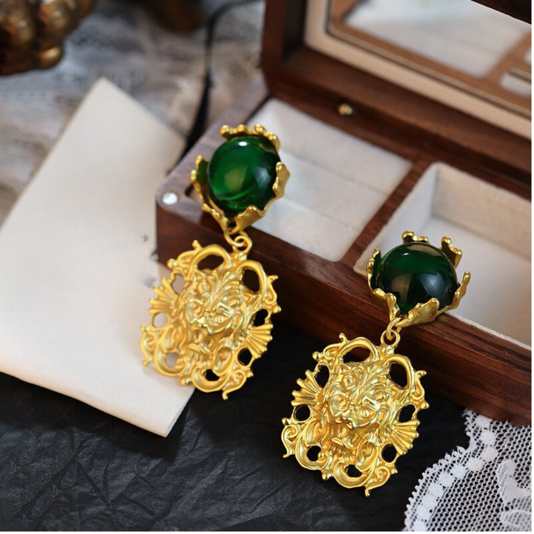 Pre Order:  Retro Flower Irregular Earrings