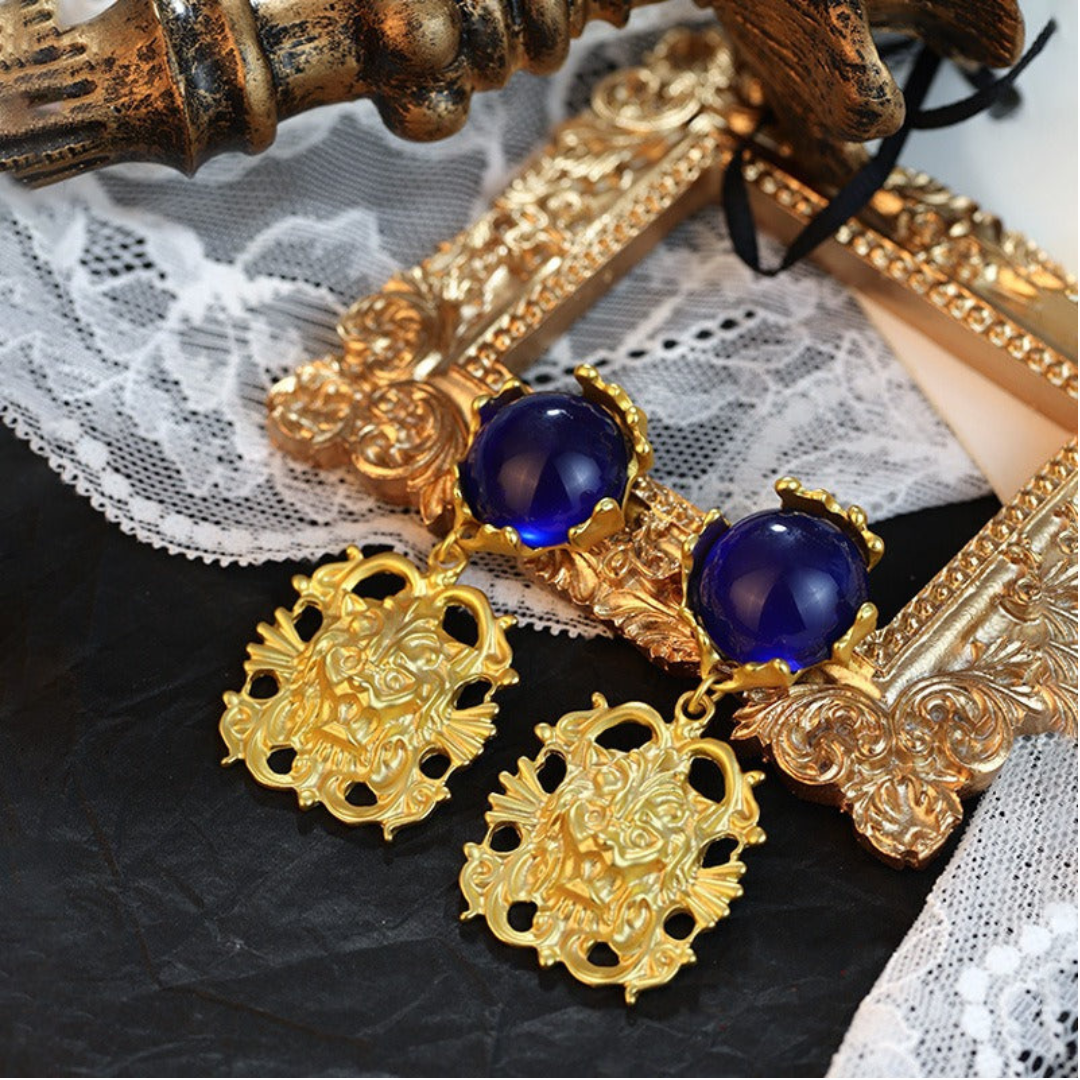 Pre Order:  Retro Flower Irregular Earrings