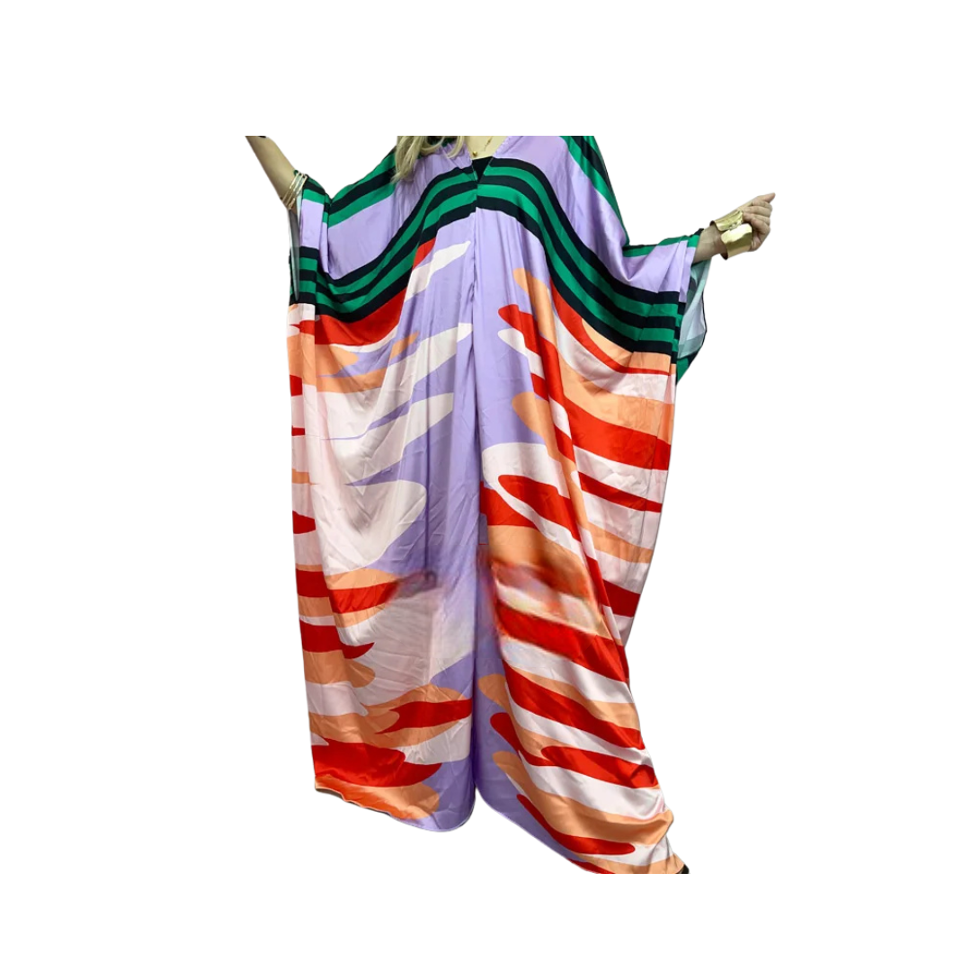 Pre Order: Vibrant Cover Up Kaftan Dress - WINI