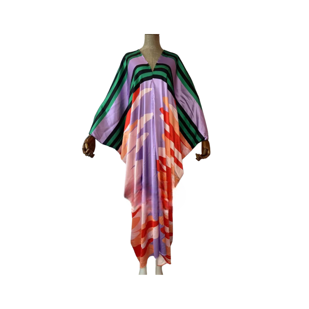 Pre Order: Vibrant Cover Up Kaftan Dress - WINI