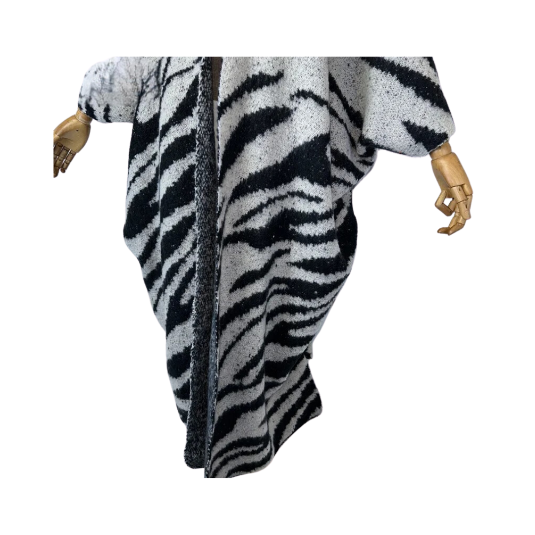 Pre Order:  Warm Zebra Print Cardigan - WINI